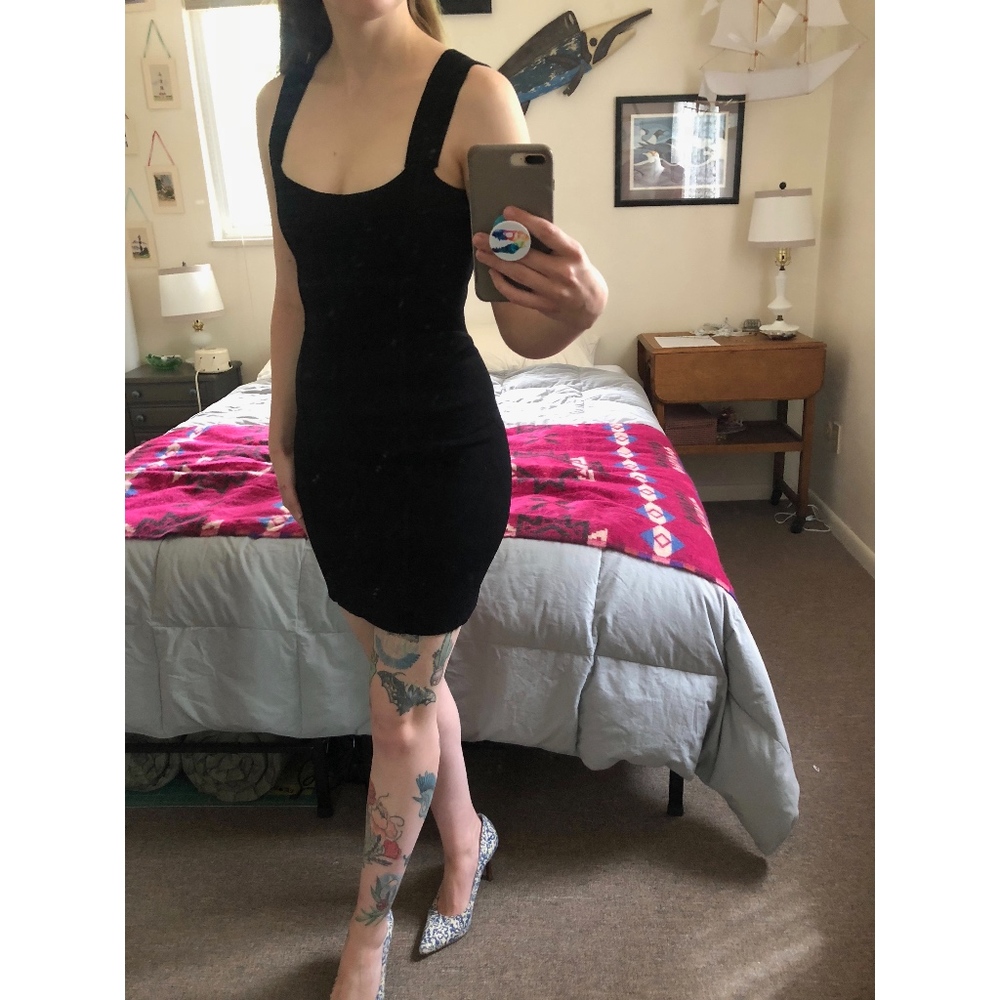 Armani Exchange Black Bodycon Dress